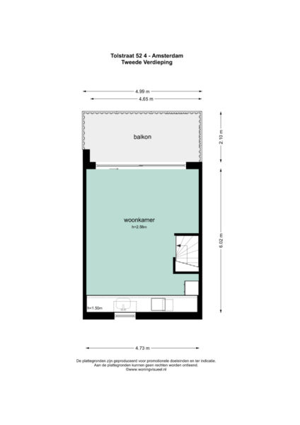 tolstraat 52 4, amsterdam – plattegrond 4