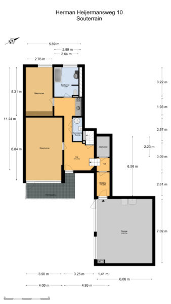 Floor plan of Herman Heijermansweg 10 basement.