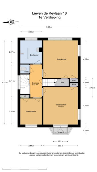 lieven de keylaan 18, heemstede – plattegrond 4