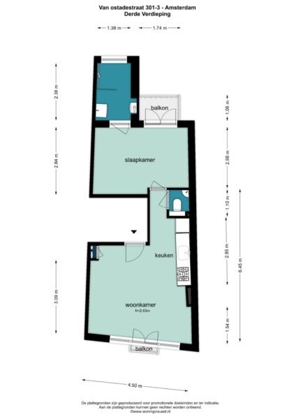 van ostadestraat 301 3, amsterdam – plattegrond