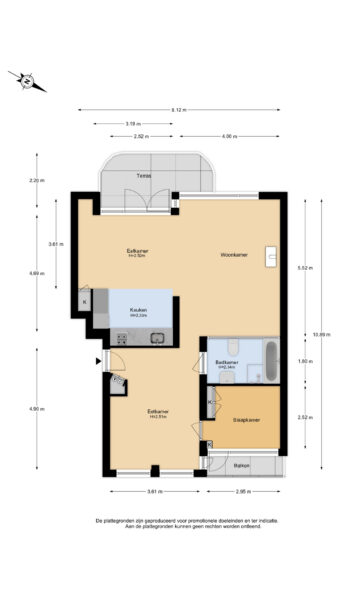 tjerk hiddesstraat 8f 2, zandvoort – plattegrond 3
