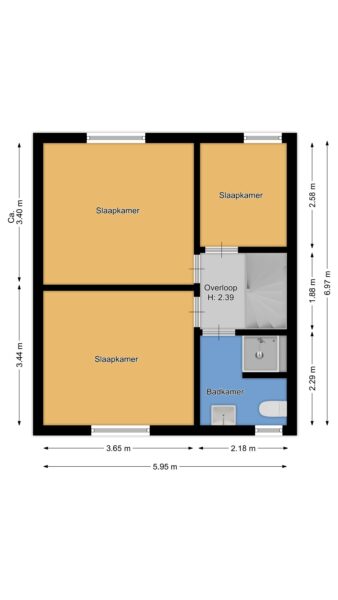 karel doormanlaan 77, bussum – plattegrond 3