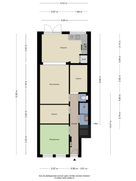 klarenbeekstraat 37zw, haarlem – plattegrond 2