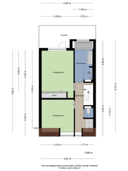 zwaluwstraat 46, haarlem – plattegrond 4