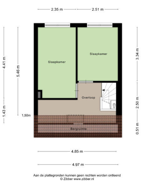 zwaluwstraat 46, haarlem – plattegrond 5