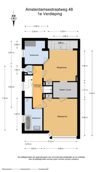 amsterdamsestraatweg 48, halfweg – plattegrond 2