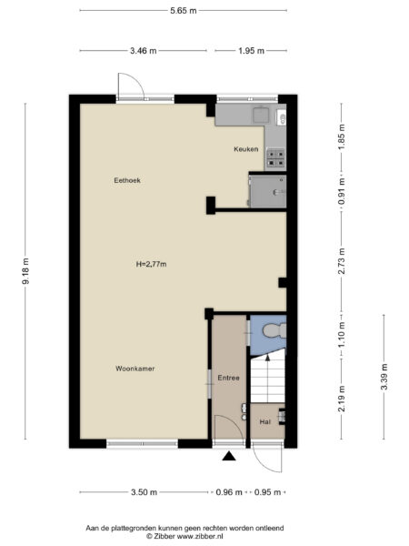 lange wijngaardstraat 27rd, haarlem – plattegrond