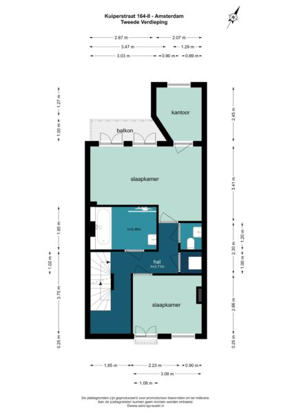kuipersstraat 164 2, amsterdam – plattegrond 2