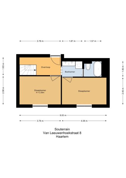 van leeuwenhoekstraat 8, haarlem – plattegrond 2