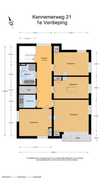 kennemerweg 21, bloemendaal – plattegrond 4
