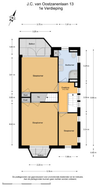 j.c. van oostzanenlaan 13, heemstede – plattegrond 4