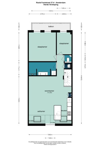 roelof hartstraat 27 4, amsterdam – plattegrond 2