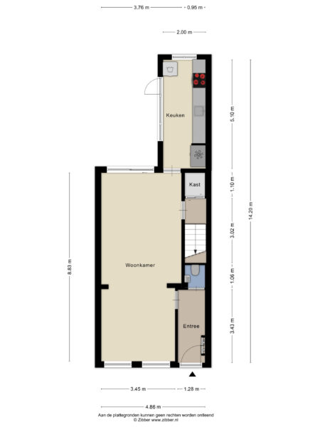 brouwersstraat 27, haarlem – plattegrond