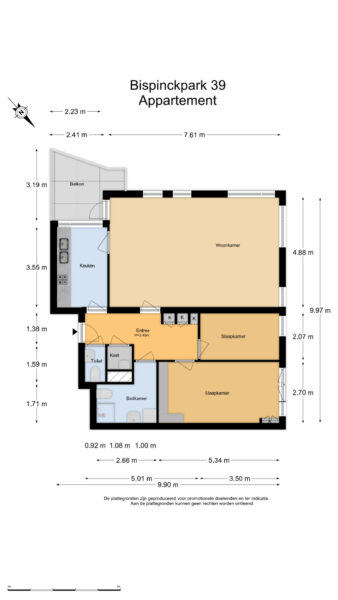 bispinckpark 39, bloemendaal – plattegrond 3