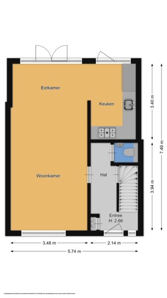 ruysstraat 66, bussum – plattegrond