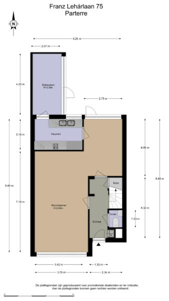 franz lehárlaan 75, heemstede – plattegrond 3