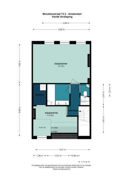 molukkenstraat 73 3, amsterdam – plattegrond 5