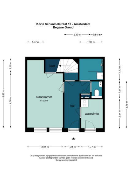 korte schimmelstraat 13, amsterdam – plattegrond