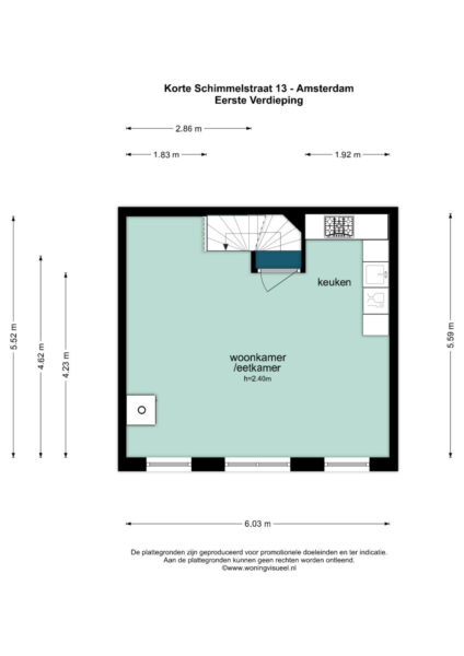 korte schimmelstraat 13, amsterdam – plattegrond 2