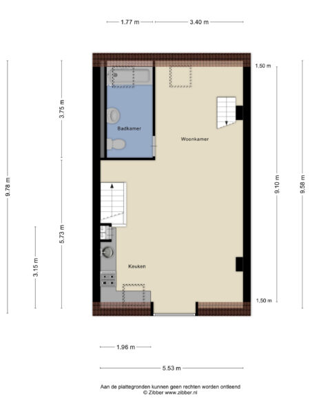 generaal joubertstraat 13b, haarlem – plattegrond 2