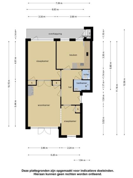 kleverlaan 7a1, bloemendaal – plattegrond 2