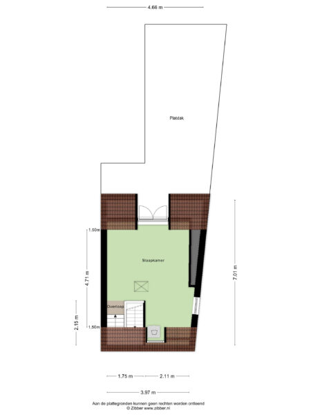 gedempte raamgracht 67rd, haarlem – plattegrond