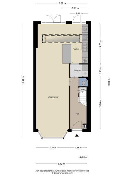 marnixstraat 156, haarlem – plattegrond