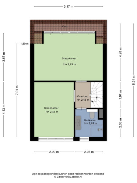 drakensteynstraat 22, haarlem – plattegrond 3
