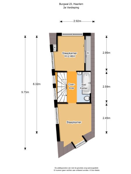burgwal 23, haarlem – plattegrond 3