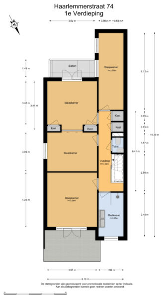 haarlemmerstraat 74, zandvoort – plattegrond 4