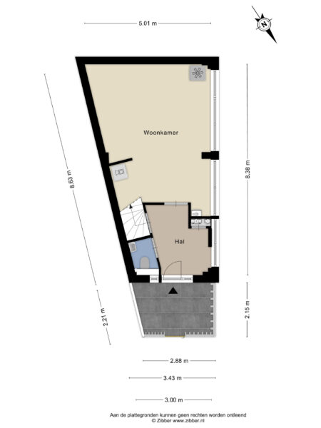 spaarnrijkstraat 1, haarlem – plattegrond 4