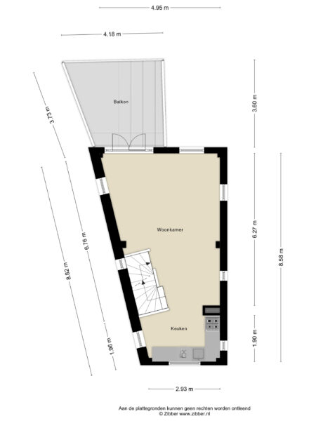 spaarnrijkstraat 1, haarlem – plattegrond
