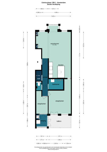 ceintuurbaan 199 1, amsterdam – plattegrond