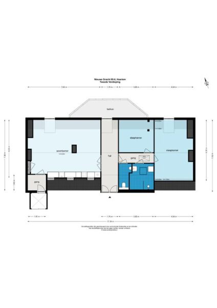 nieuwe gracht 80a 6, haarlem – plattegrond 2