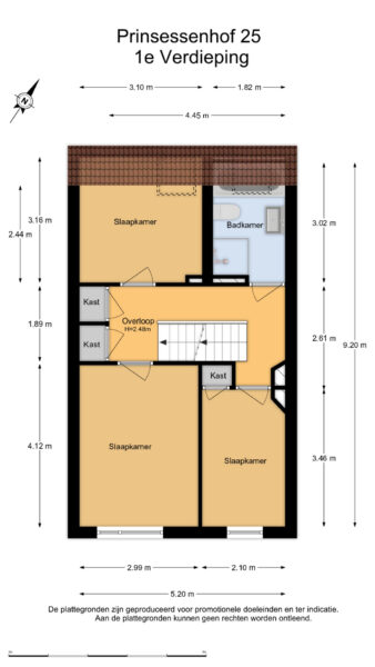prinsessenhof 25, heemstede – plattegrond 6