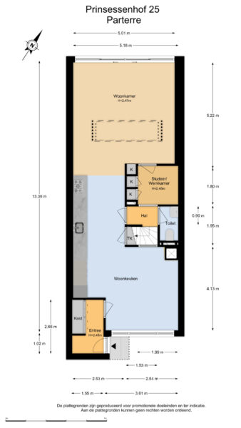 prinsessenhof 25, heemstede – plattegrond 3