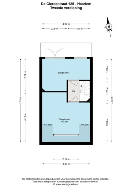 de clercqstraat 125, haarlem – plattegrond 4