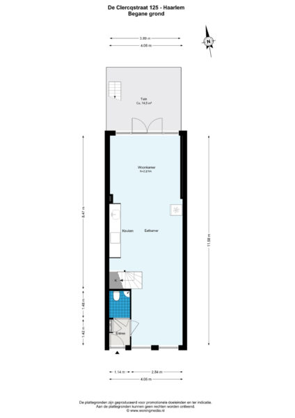 de clercqstraat 125, haarlem – plattegrond 3