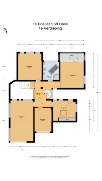 1e poellaan 68, lisse – plattegrond 3