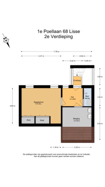 1e poellaan 68, lisse – plattegrond 4