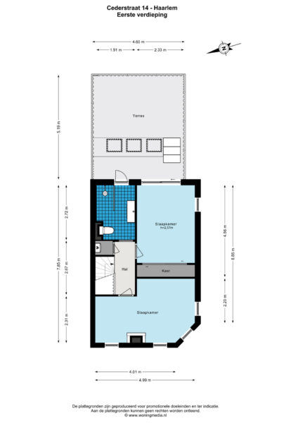 cederstraat 14, haarlem – plattegrond 2