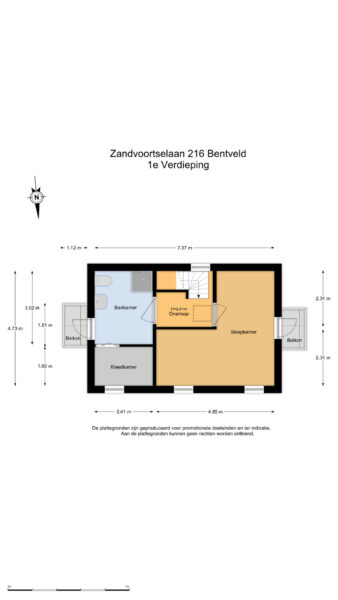 zandvoortselaan 216, bentveld – plattegrond 4