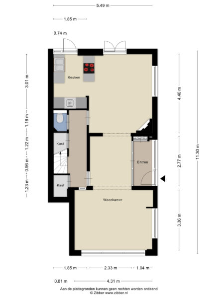 vinkenstraat 36, haarlem – plattegrond 2