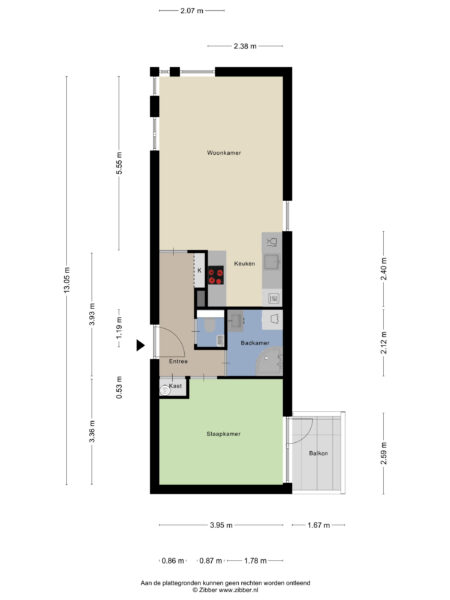 bloemhofstraat 16h, haarlem – plattegrond