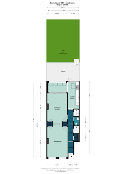 sarphatipark 100h, amsterdam – plattegrond 2