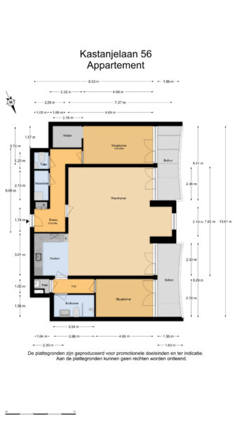 kastanjelaan 56, bloemendaal – plattegrond 3
