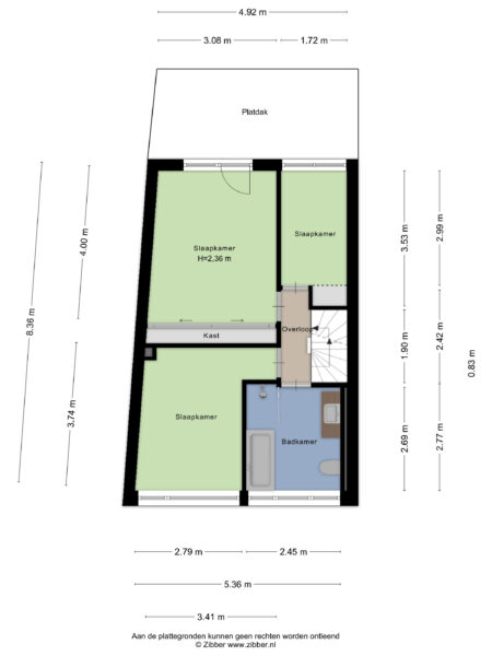 ooievaarstraat 23, haarlem – plattegrond 3