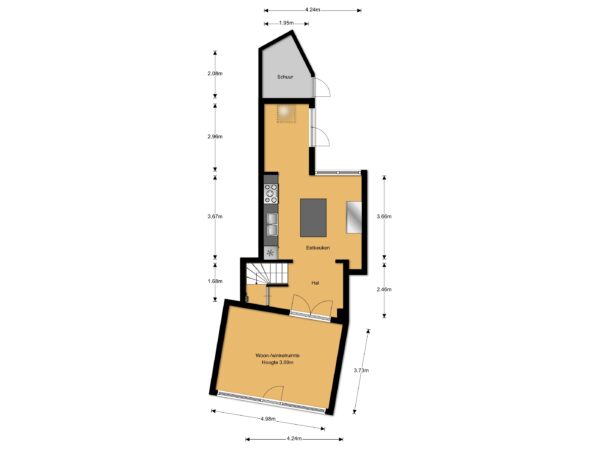 herenstraat 11, bussum – plattegrond