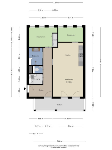 gedempte voldersgracht 4 0033, haarlem – plattegrond 3