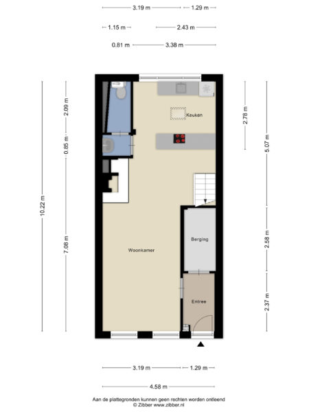 vroomstraat 9, haarlem – plattegrond